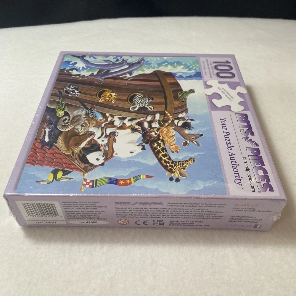 Bits And Pieces Noah's Ark Jigsaw Puzzle 100 Large Piece New Sealed Recycled